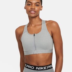 🆕 Nike Swoosh Medium-Support Padded Zip-Front Sports Bra Size XS
